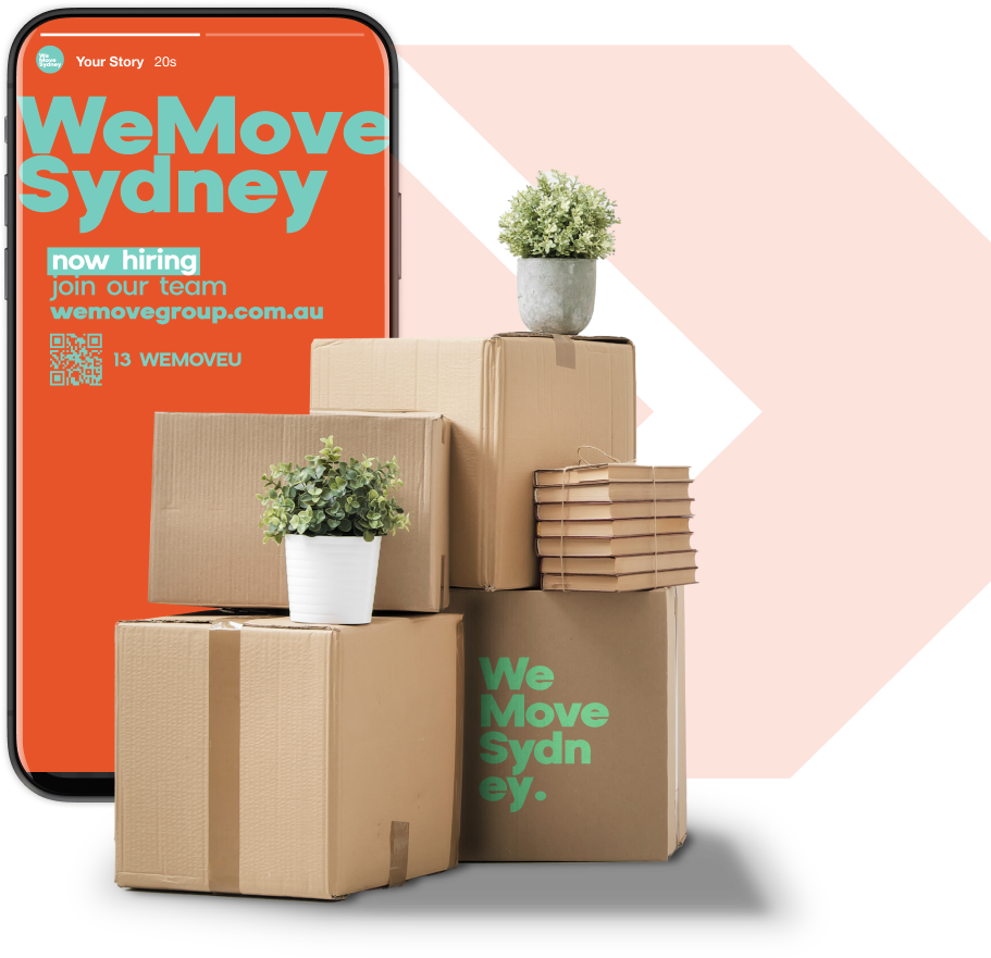 smartphone we move sydney logo and boxes